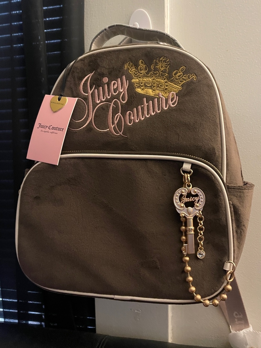Viral Vintage Juicy Couture The key to Juicy Chocolate Md Backpack NWT EXCLUSIVE